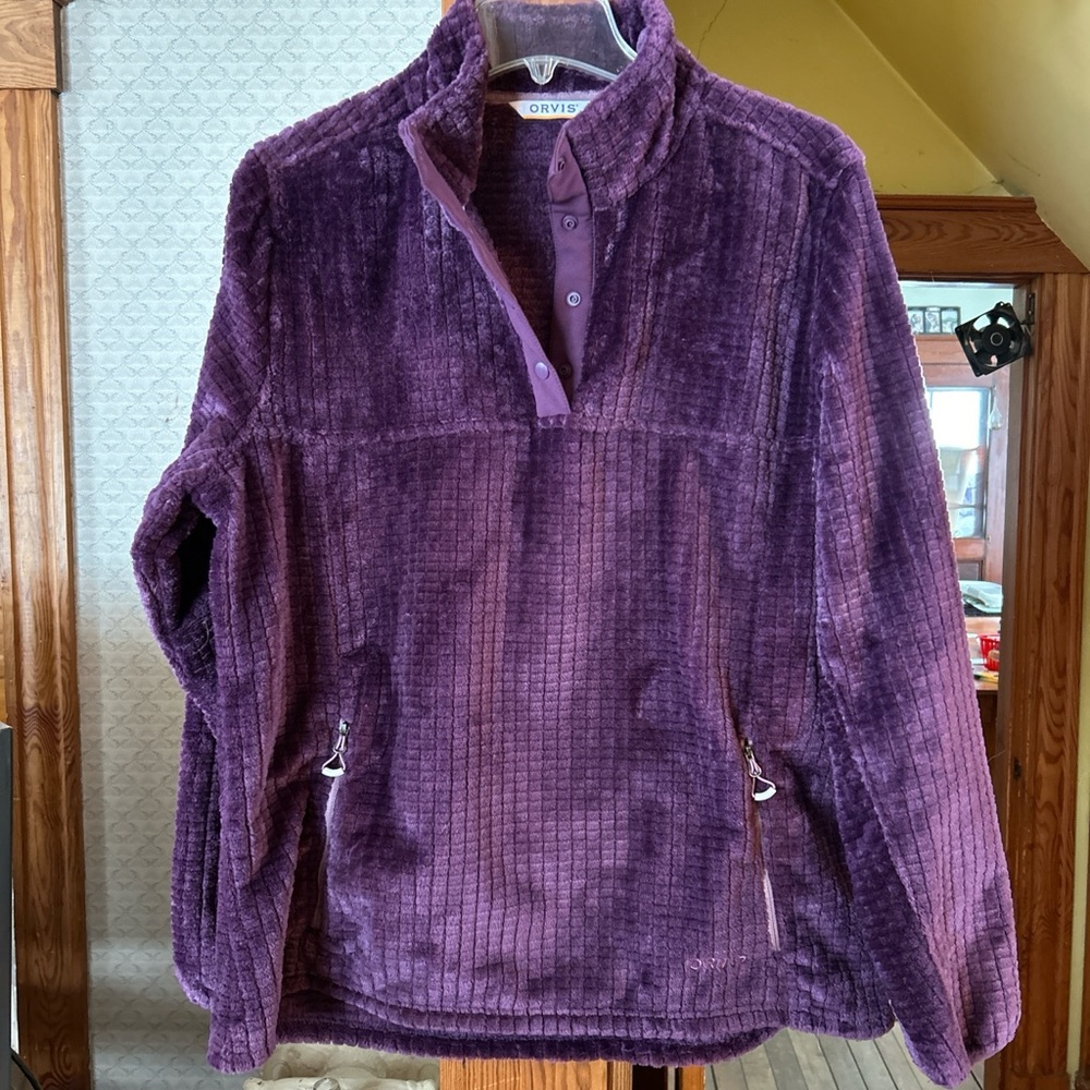 Orvis Deep Purple Fleece Pullover